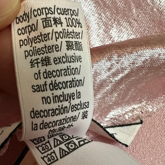 NWT Victorias Secret Cowl Back Satin Slip Dress Pink - Picture 11 of 12